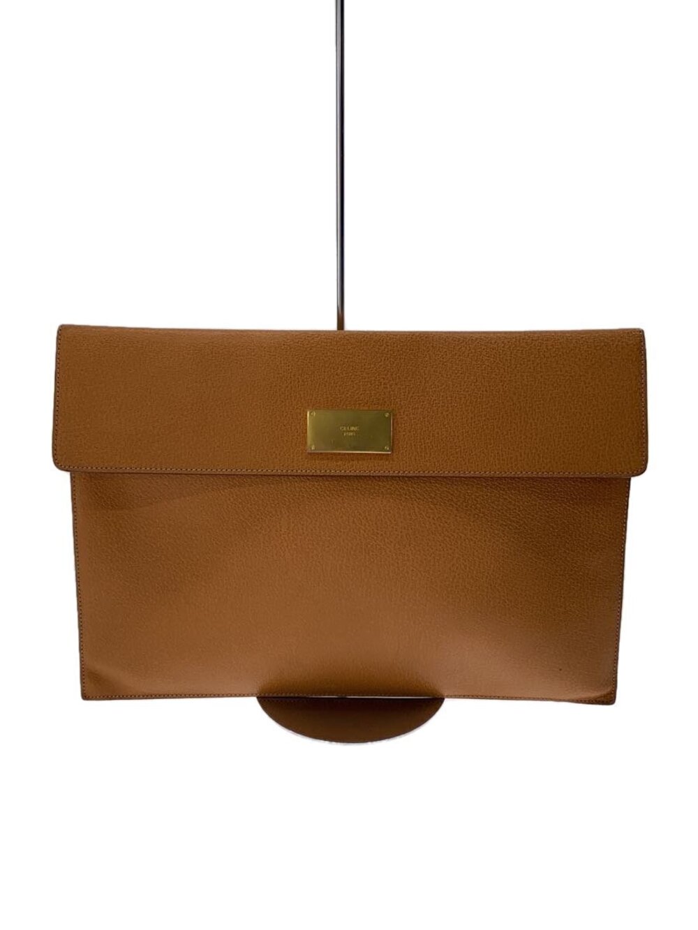 Celine Clutch Bag Leather Orange